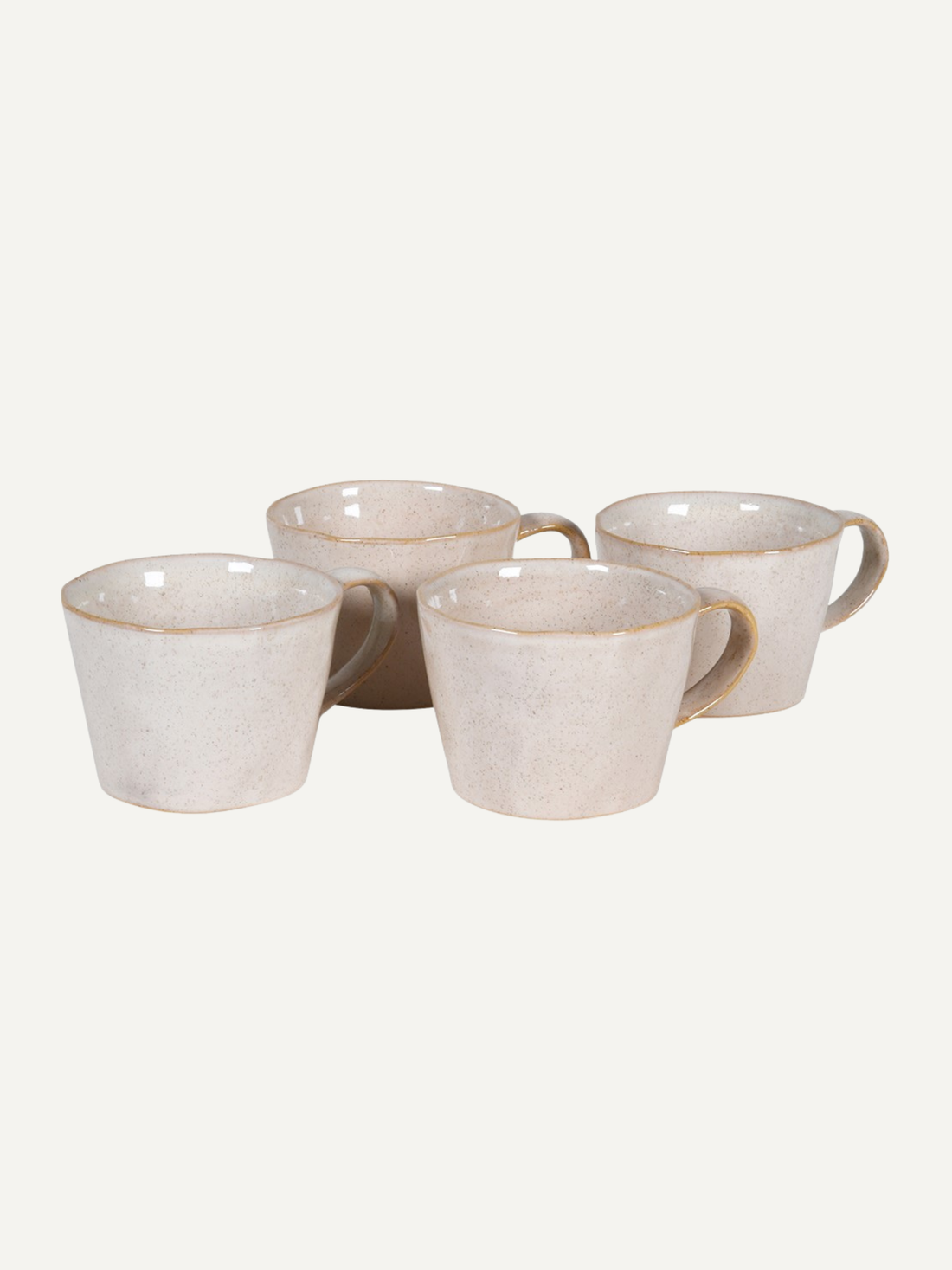 Set of 4 Beige Mugs