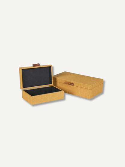 Set of Handmade Woven Storage Boxes
