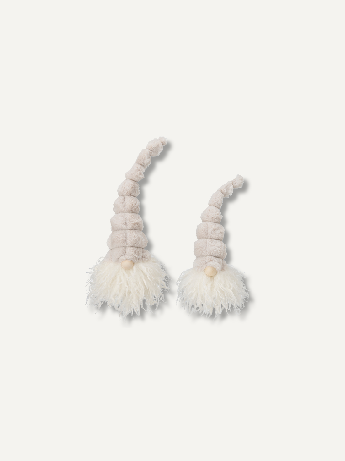 Set of Off White Gonks with Fluffy Beards