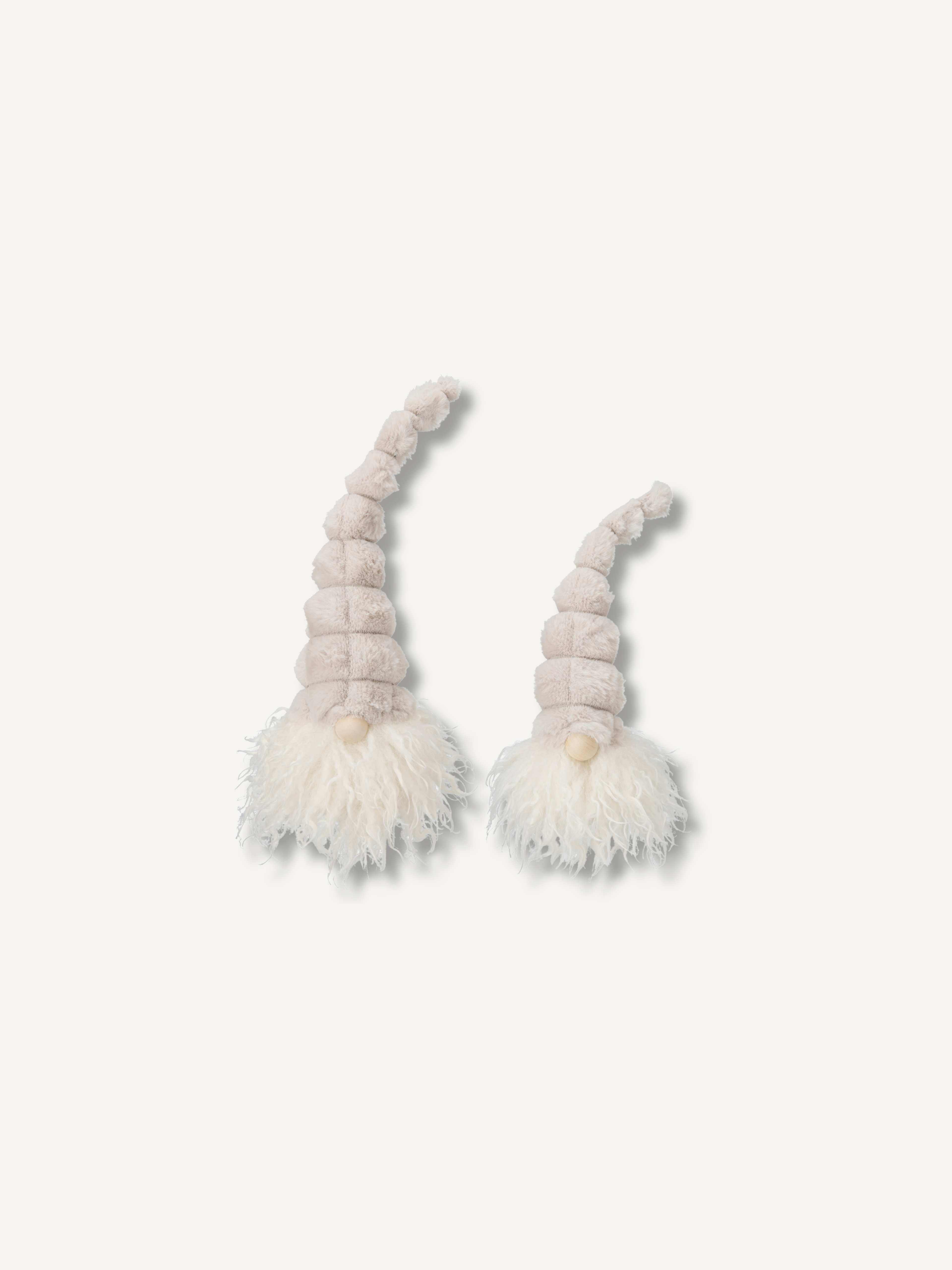 Set of Off White Gonks with Fluffy Beards