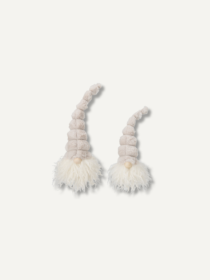 Set of Off White Gonks with Fluffy Beards