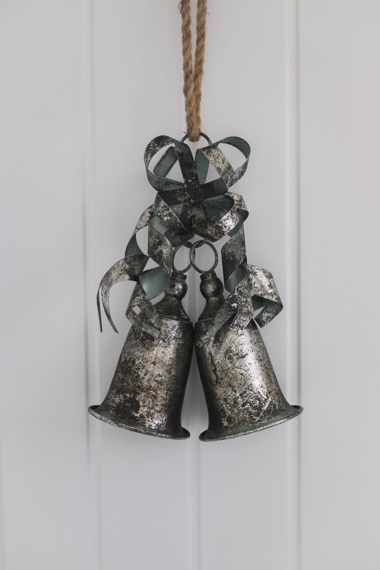 Set of Rustic Metal Bells with Ribbons - Ivy Grey Interiors