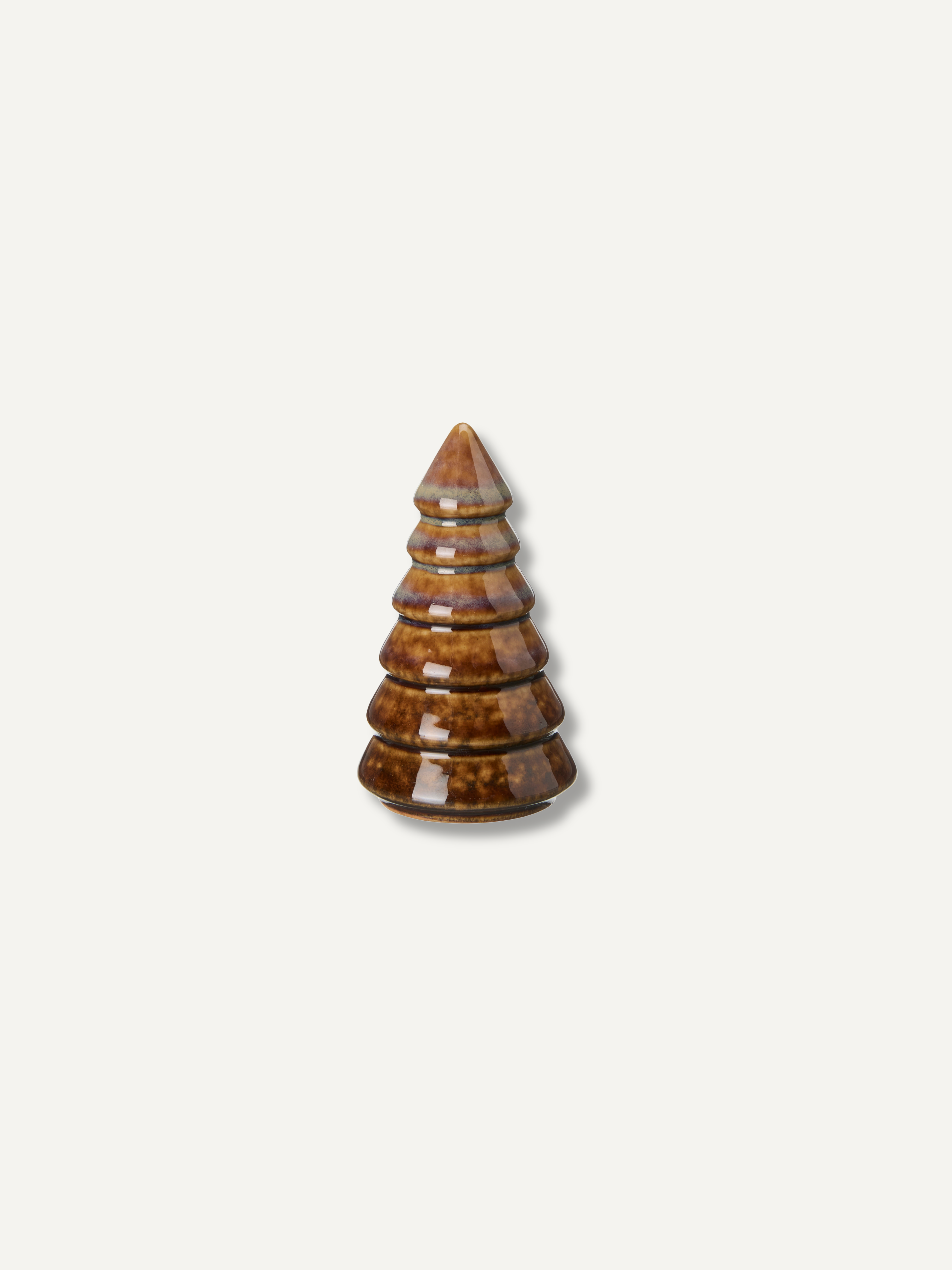 small brown reactive glazed christmas tree