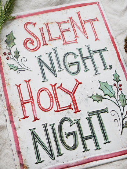 Christmas-themed sign with &