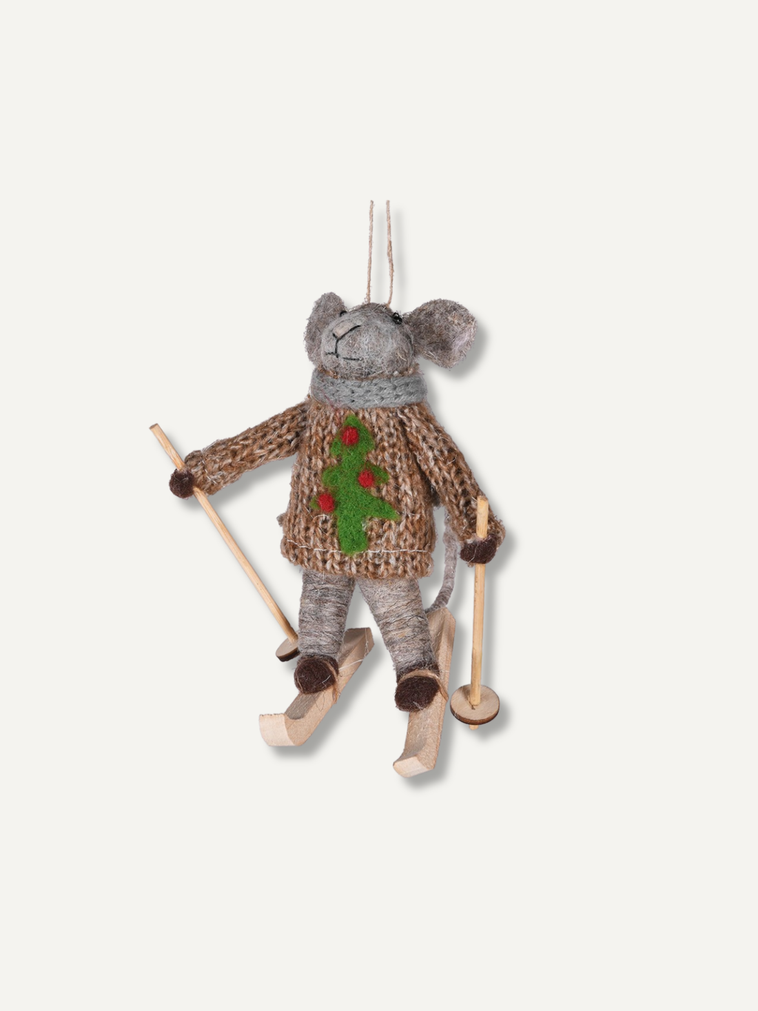 Skiing Mouse Christmas Tree Decoration