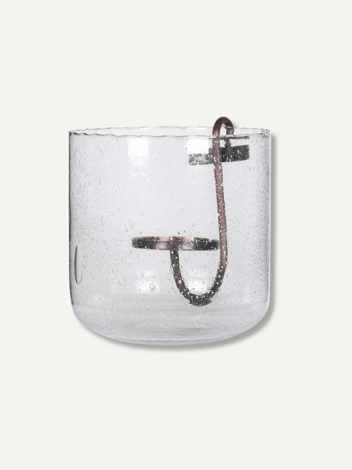 Small Bubble Glass Candle Holder Lantern