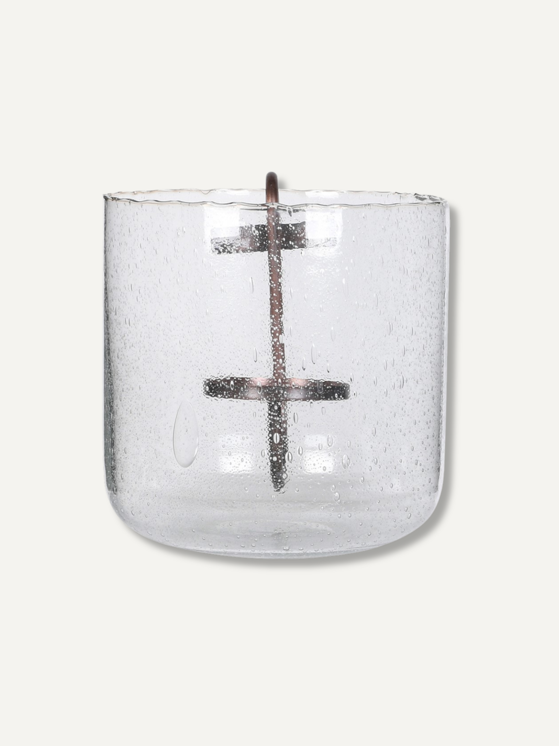 Small Bubble Glass Candle Holder Lantern