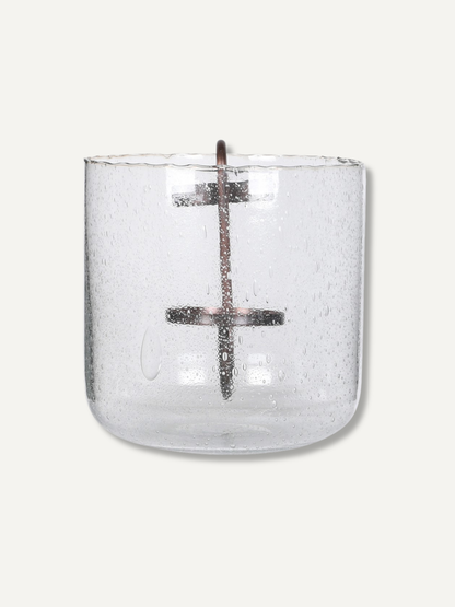 Small Bubble Glass Candle Holder Lantern