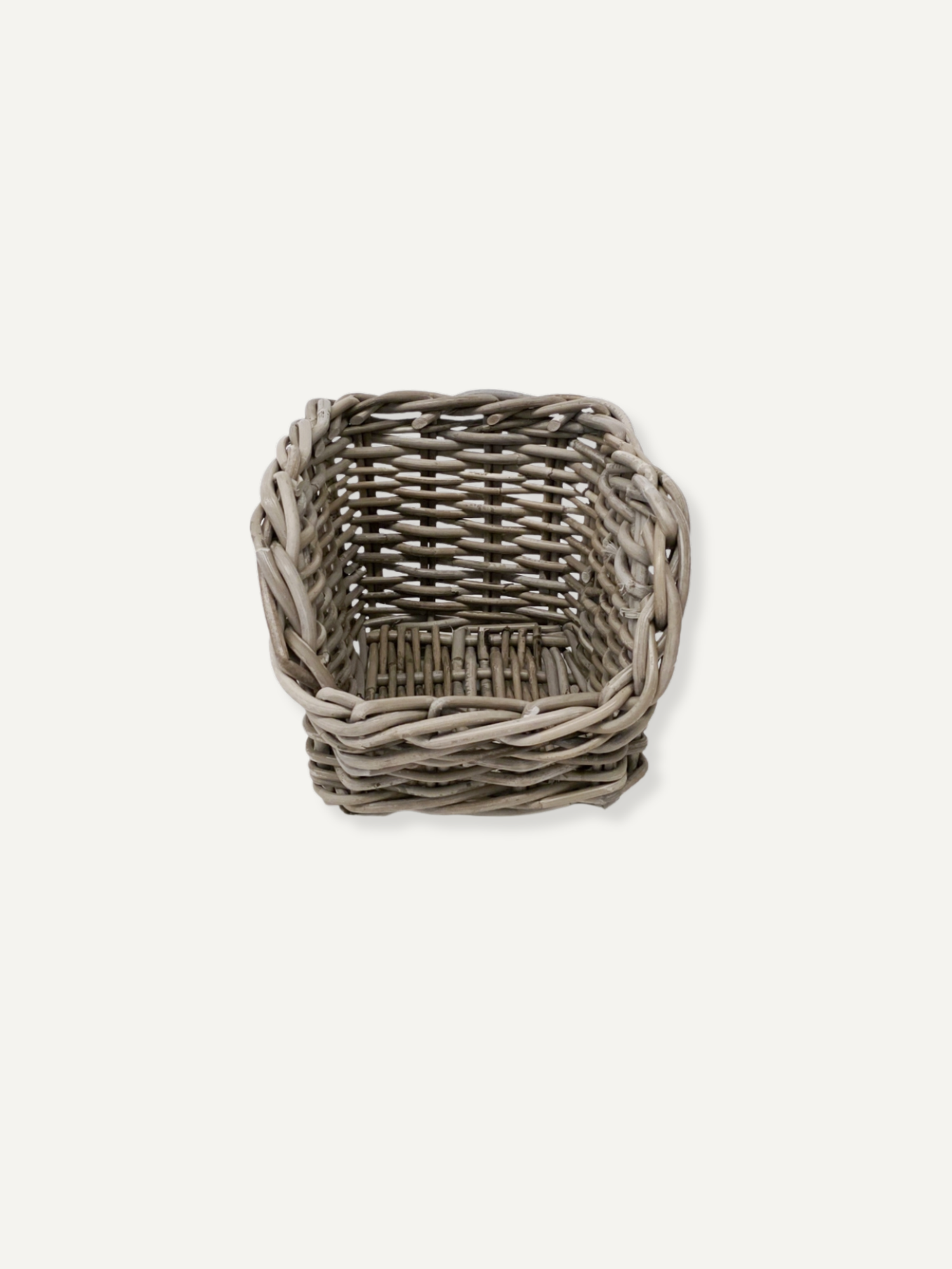 Small Rattan Tabletop Oblong Storage Basket