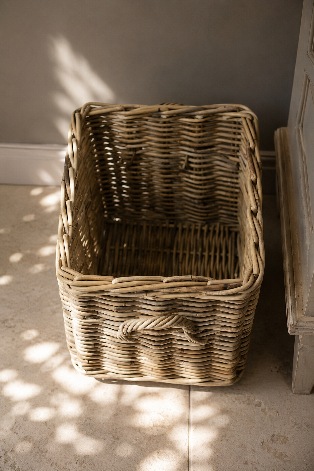 Small Wicker Basket with Handles