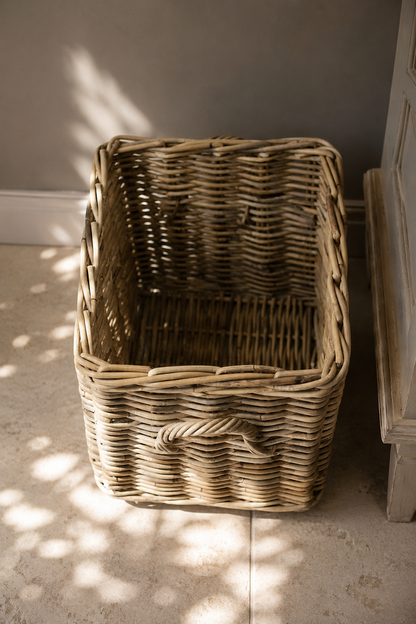 Small Wicker Basket with Handles