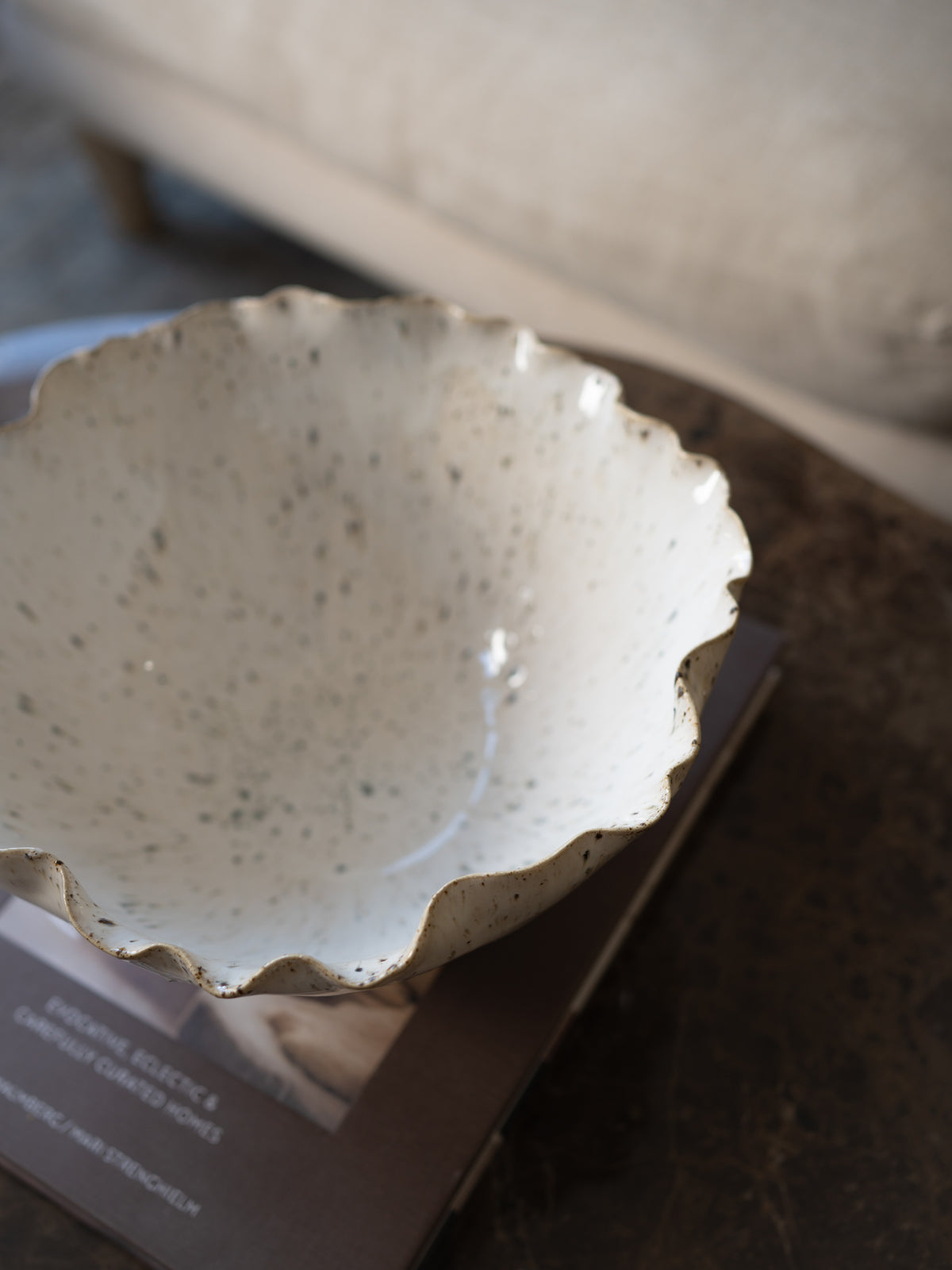 Speckled Reactive Glazed Bowl
