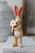 Spring Rabbit Ornament with daisy for spring decor