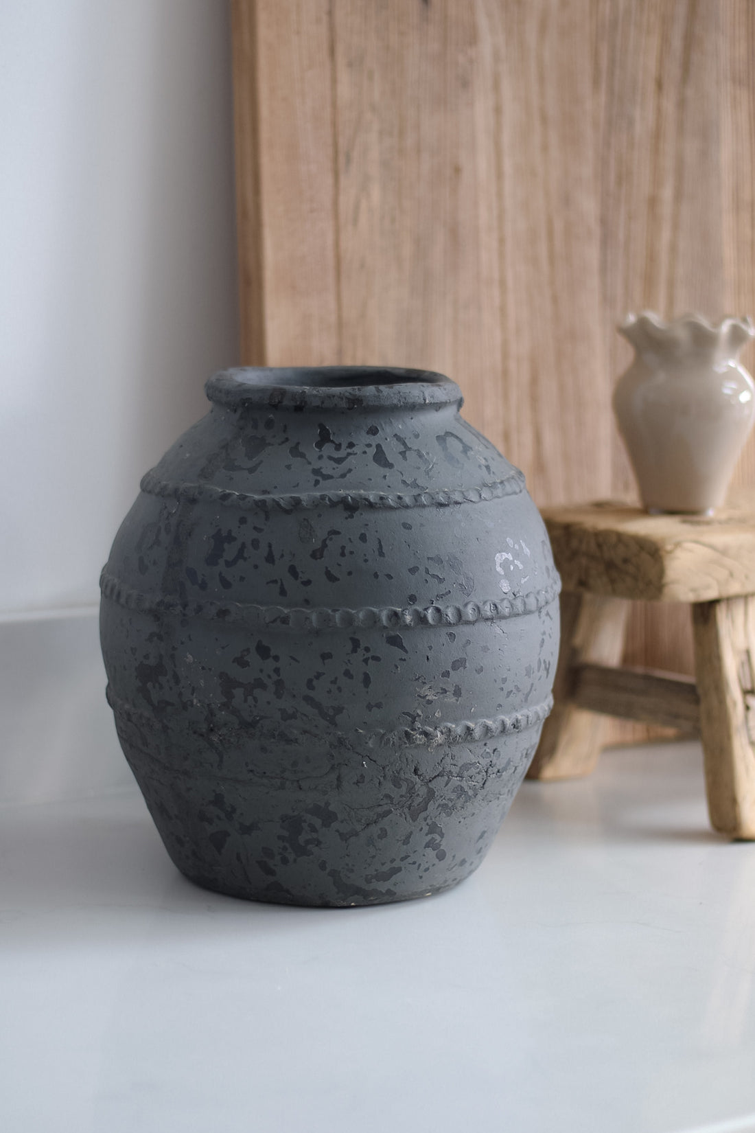 Statham Ridged Terracotta Vase