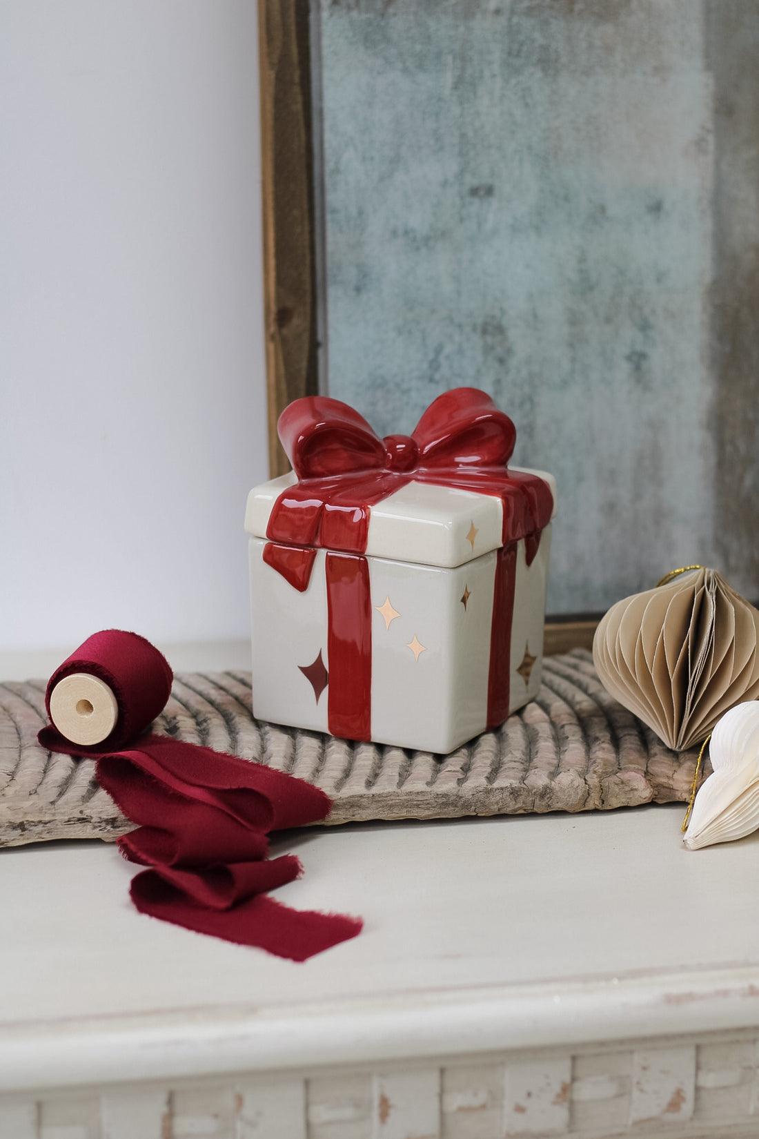 Stoneware Christmas Gift Jar
