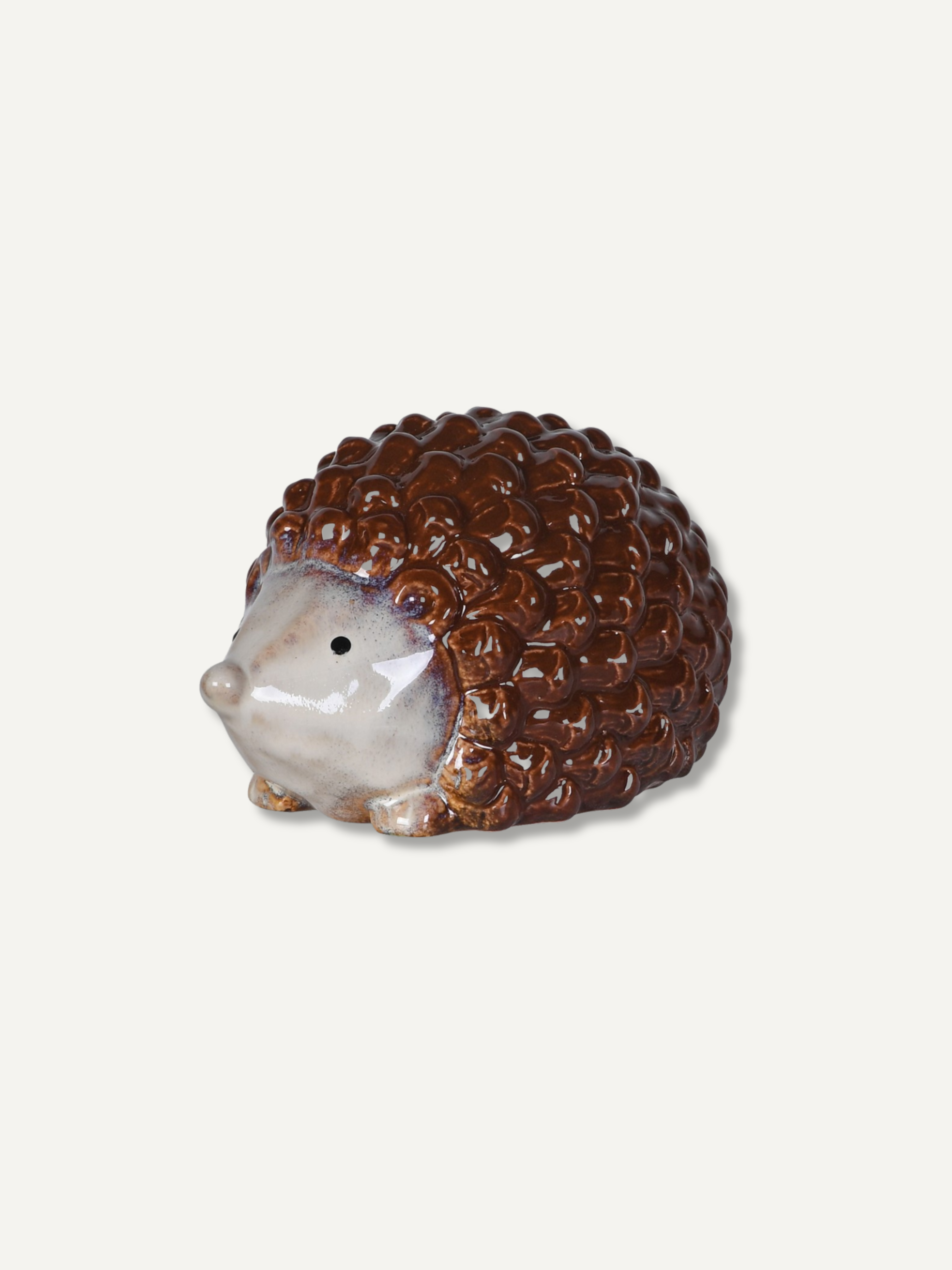 stoneware small hedgehog autumn and christmas ornament