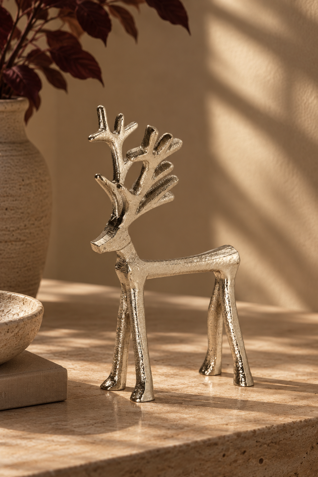 Small Silver Metal Reindeer