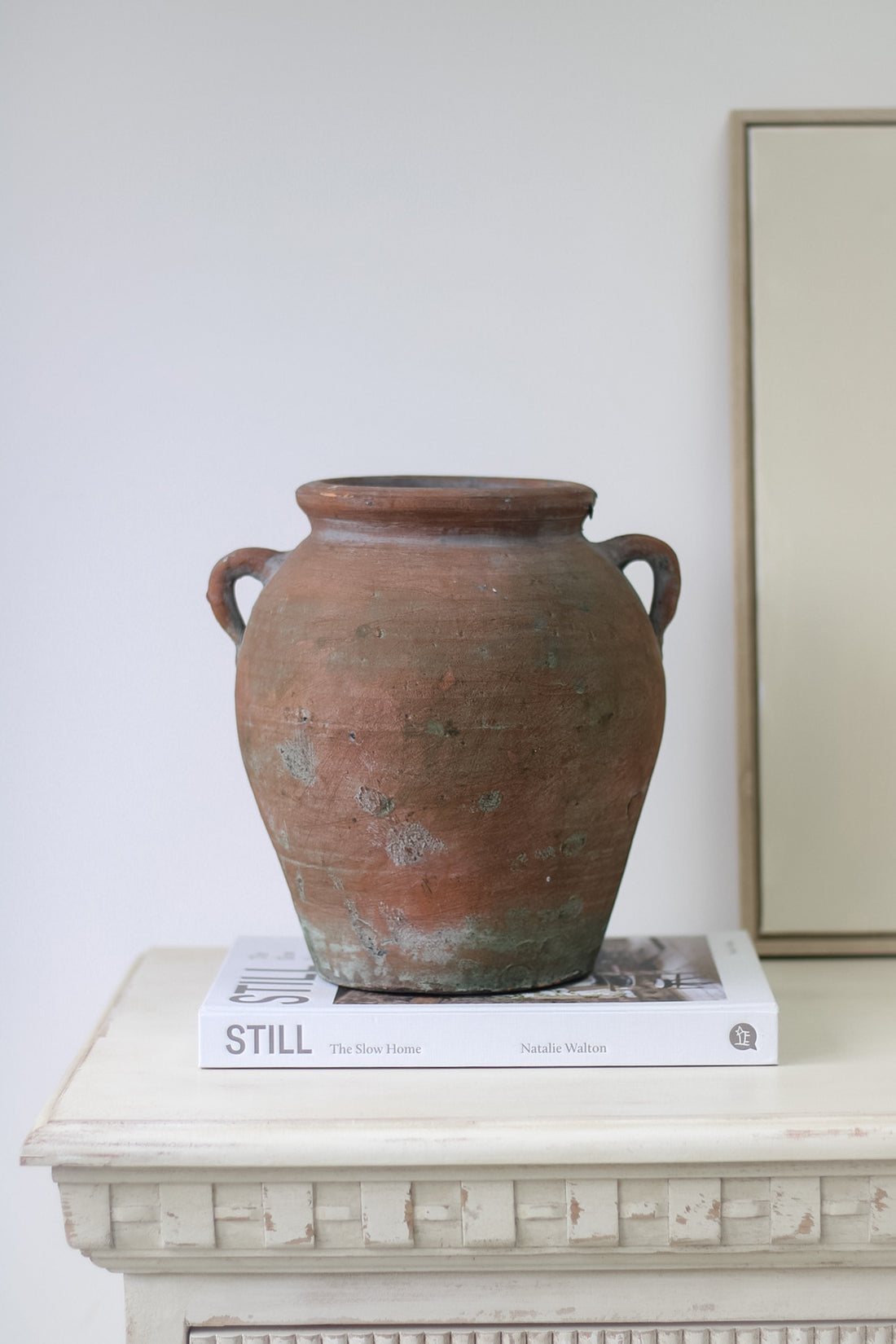 Tall Vintage Olive Pot