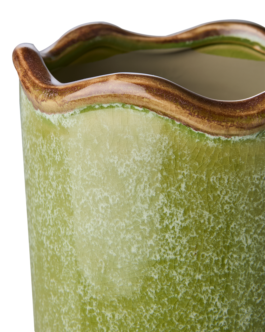 Tarren Green Frilly Edge Stoneware Planter