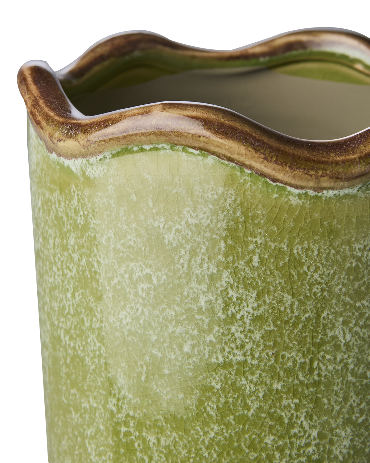 Tarren Green Frilly Edge Stoneware Planter