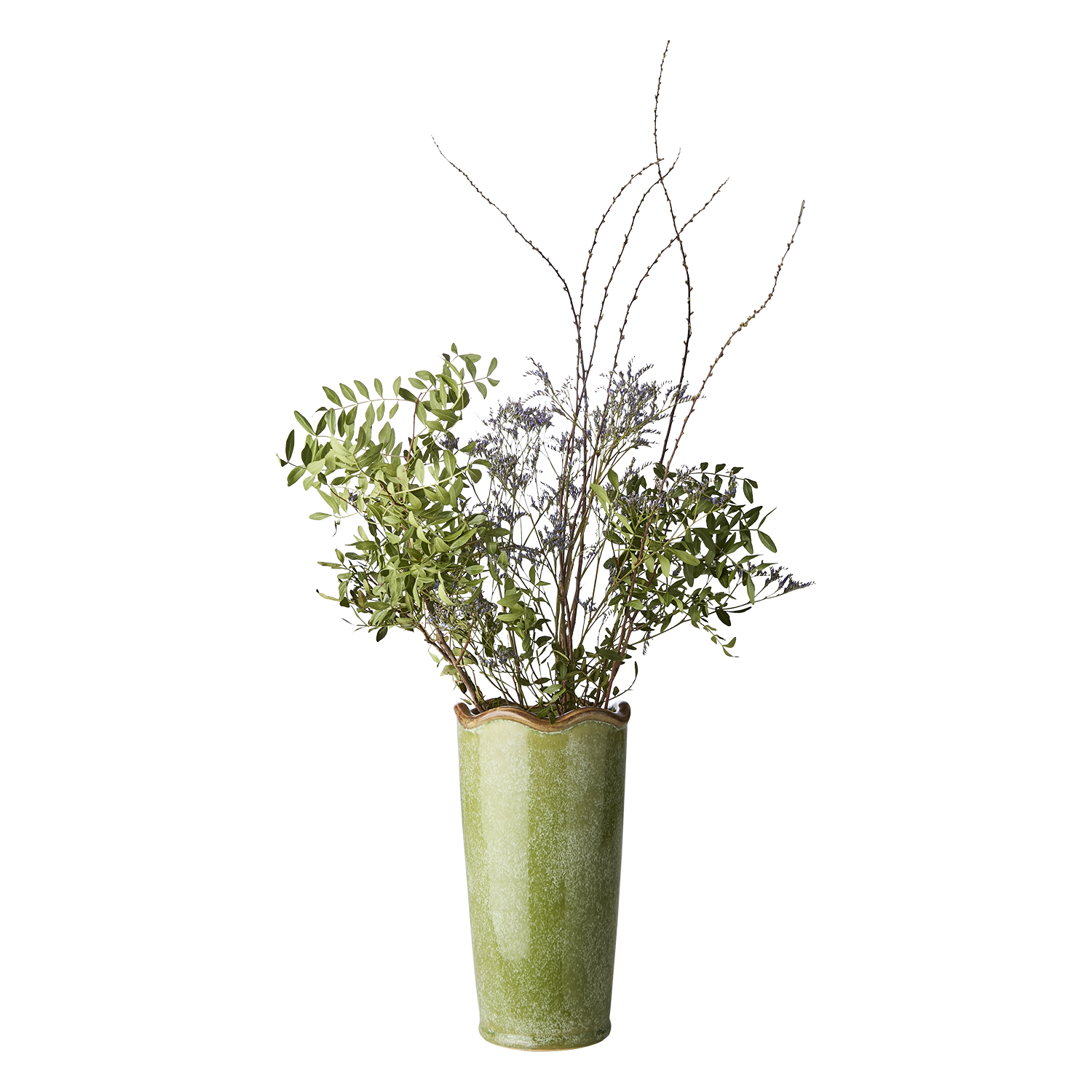 Tarren Green Frilly Edge Stoneware Planter