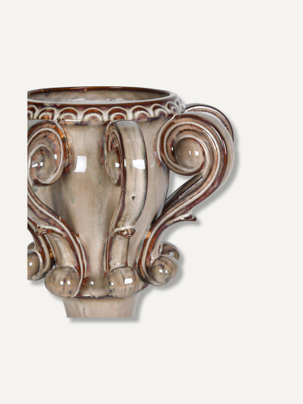 Taupe Aurelian Crest Vase