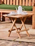 Teak Square Folding Garden Side Table