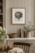 Vintage Artichoke Framed Wall Art in modern country style kitchen