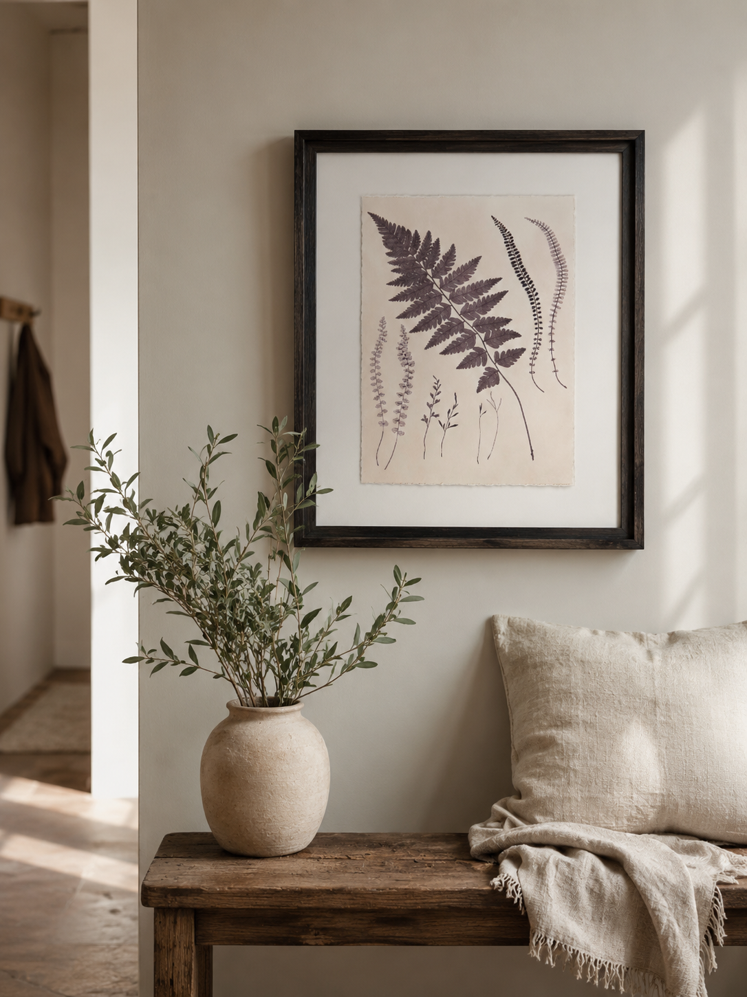 Vintage Ferns II Framed Wall Art