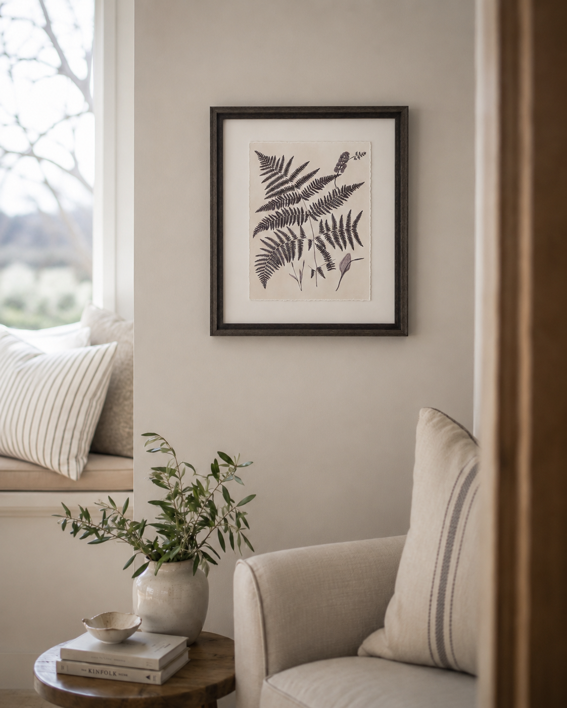 Vintage Ferns IV Framed Wall Art
