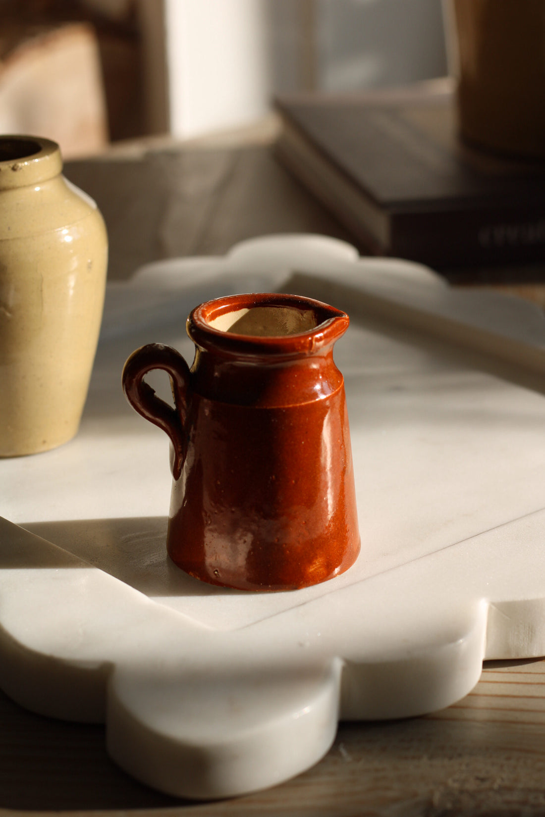 Vintage Mini Chestnut Brown Decorative Jug