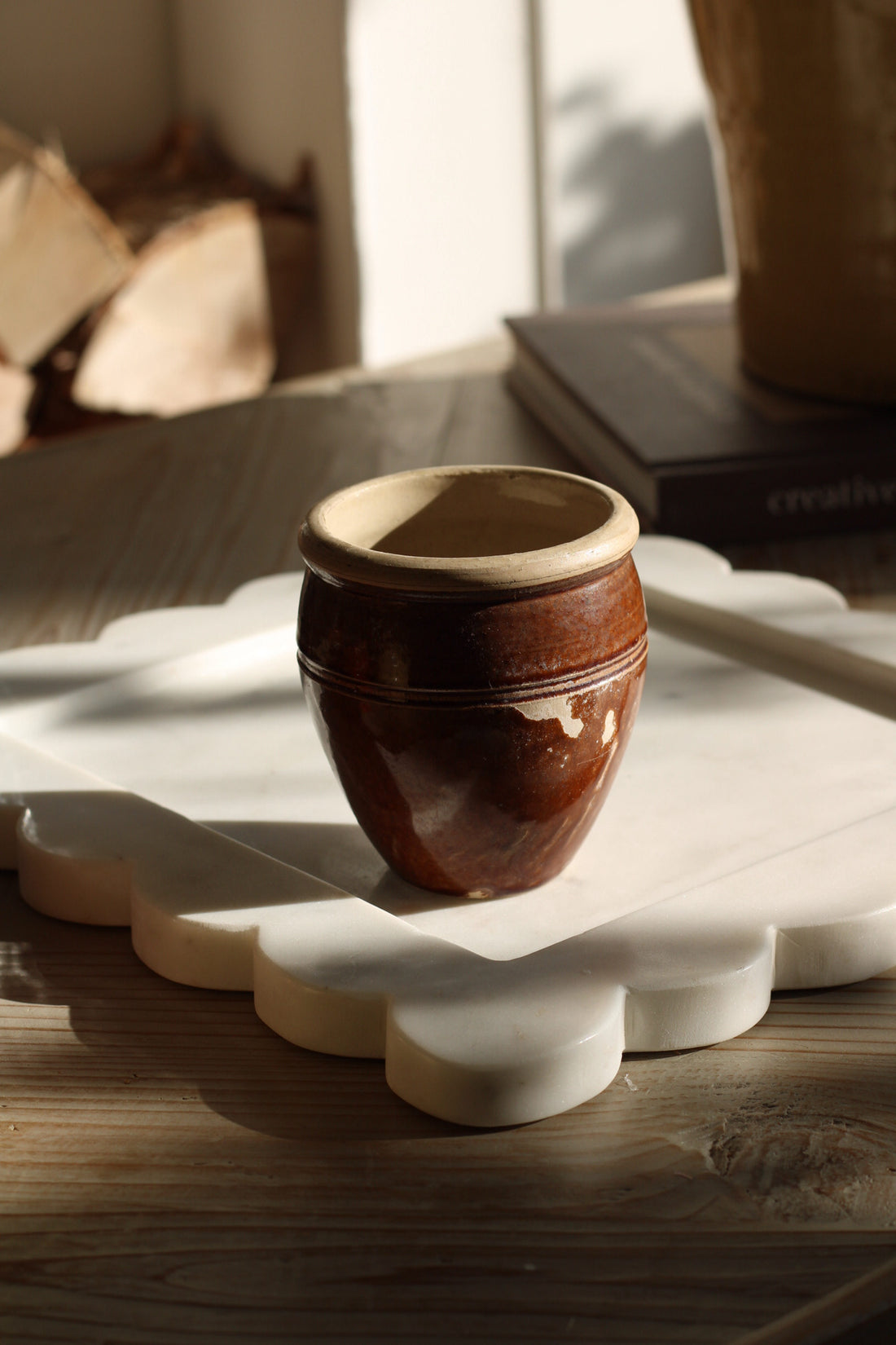 Vintage Small Brown Pot