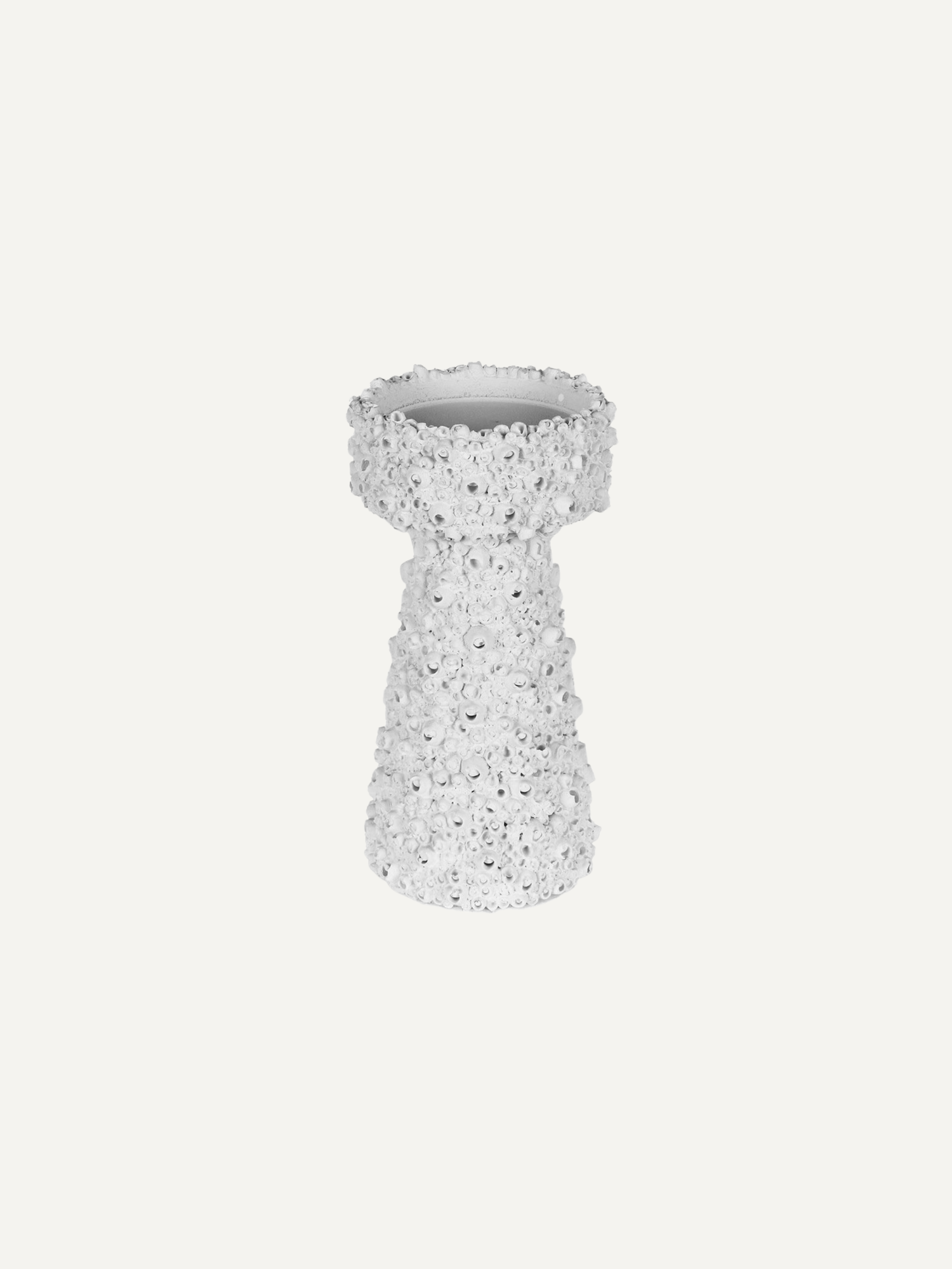 White Barnacle Candle Holder