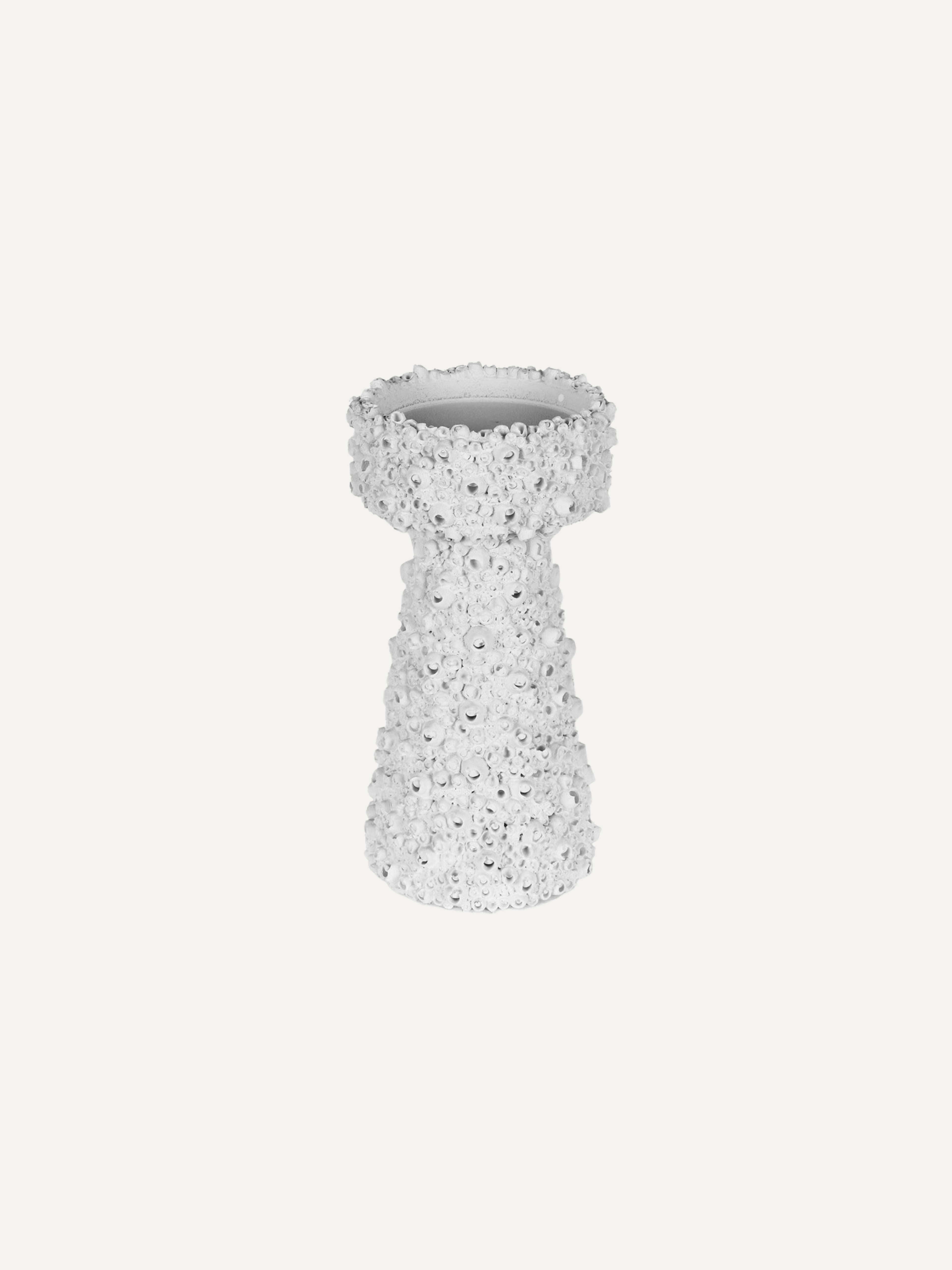 White Barnacle Candle Holder