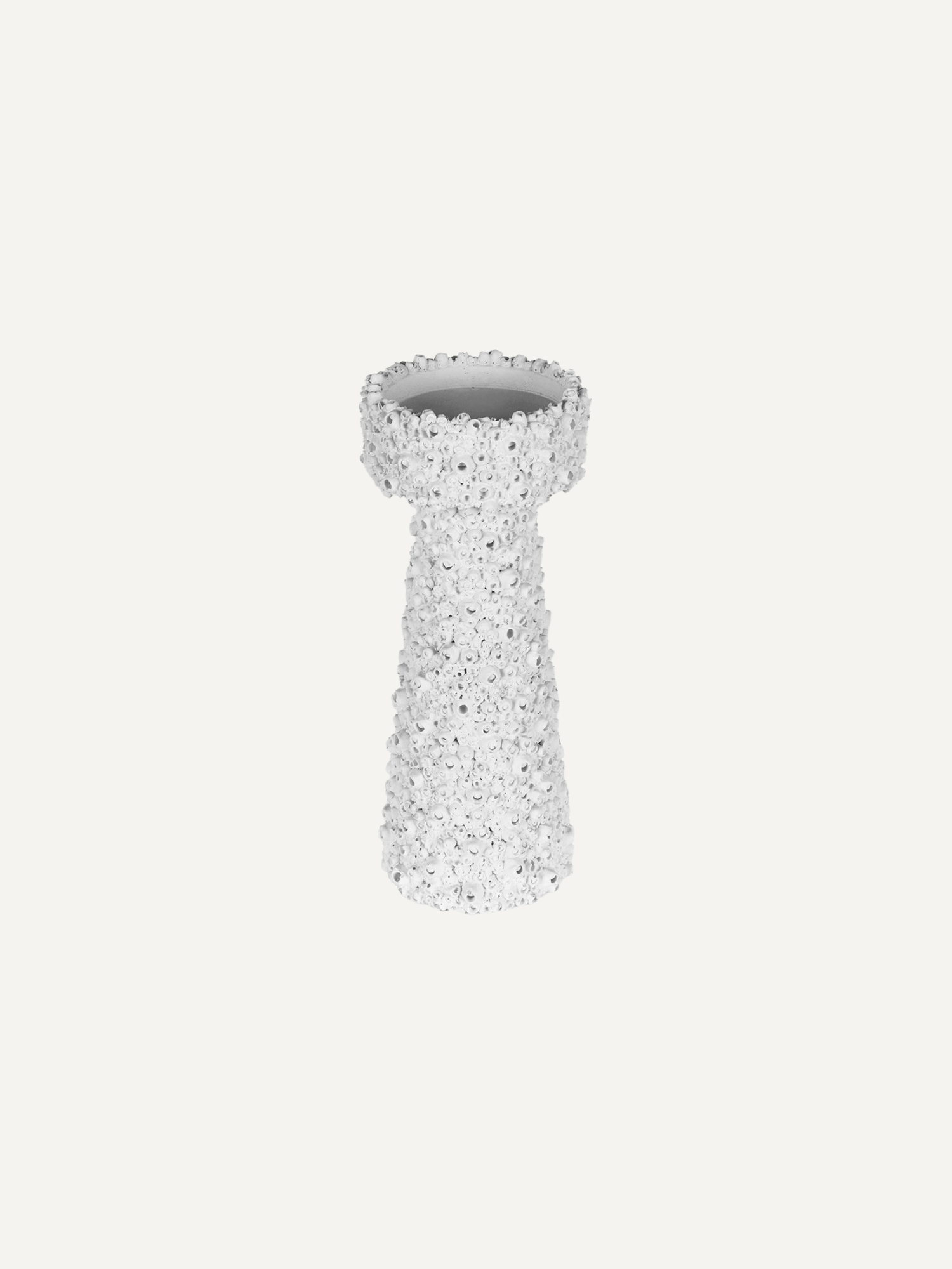 White Barnacle Candle Holder