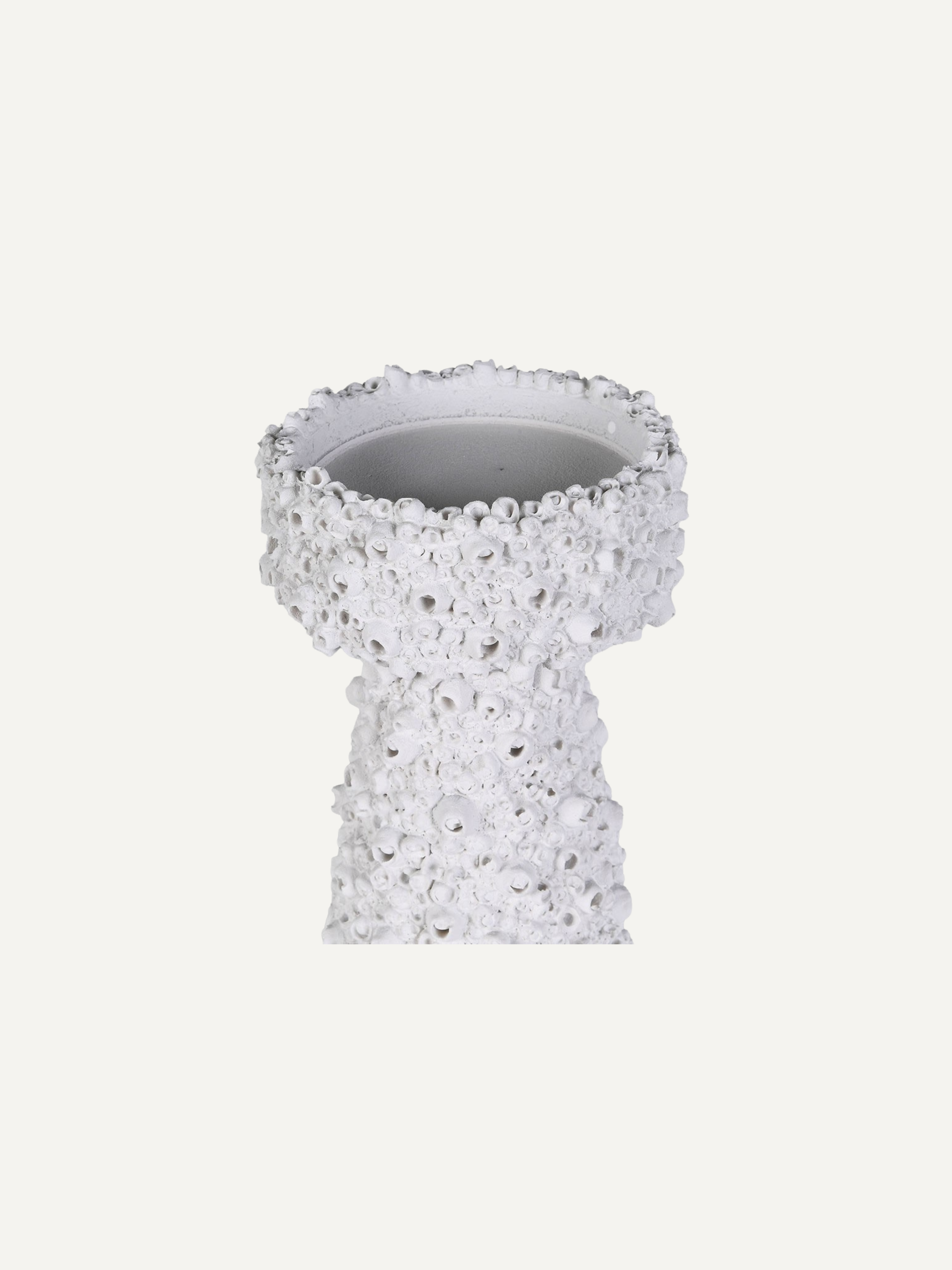 White Barnacle Candle Holder