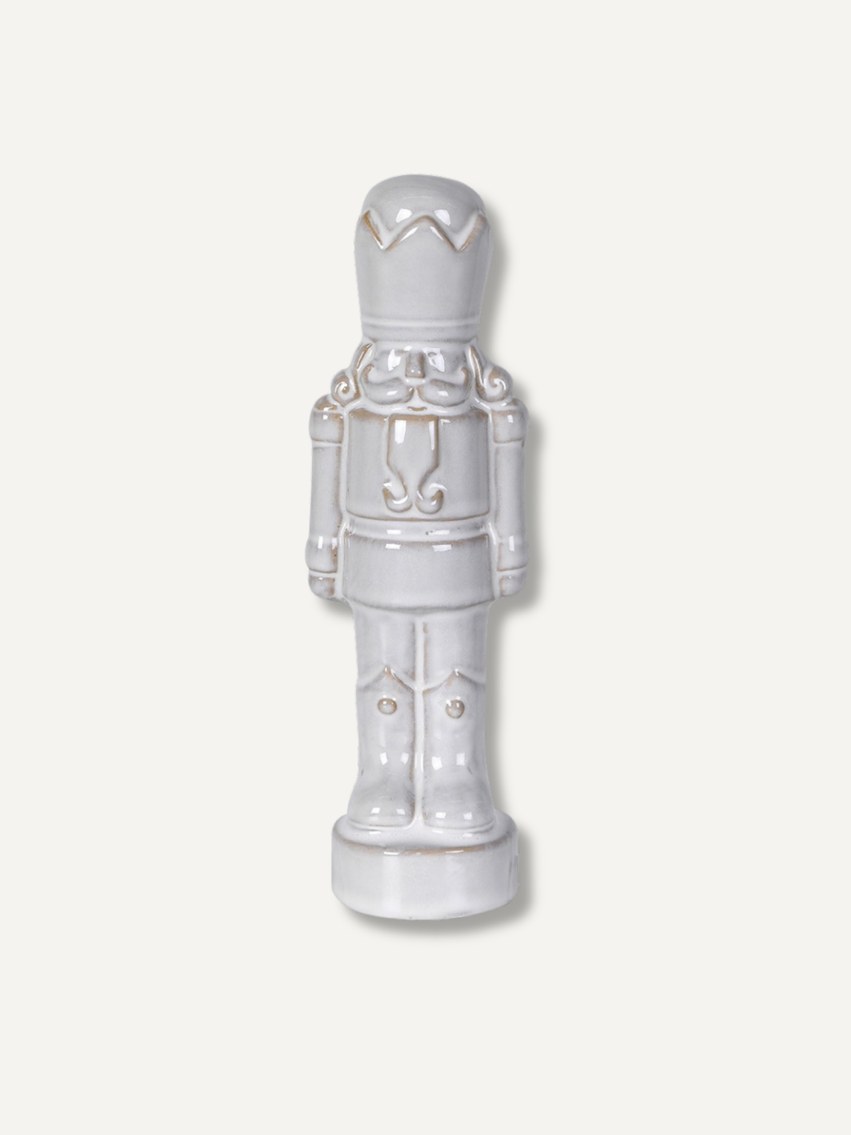 White Ceramic Nutcracker Ornament