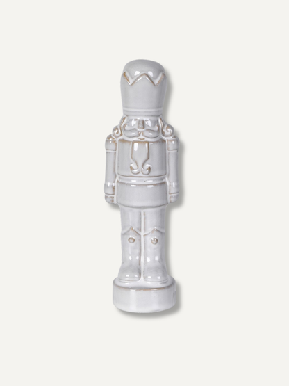 White Ceramic Nutcracker Ornament