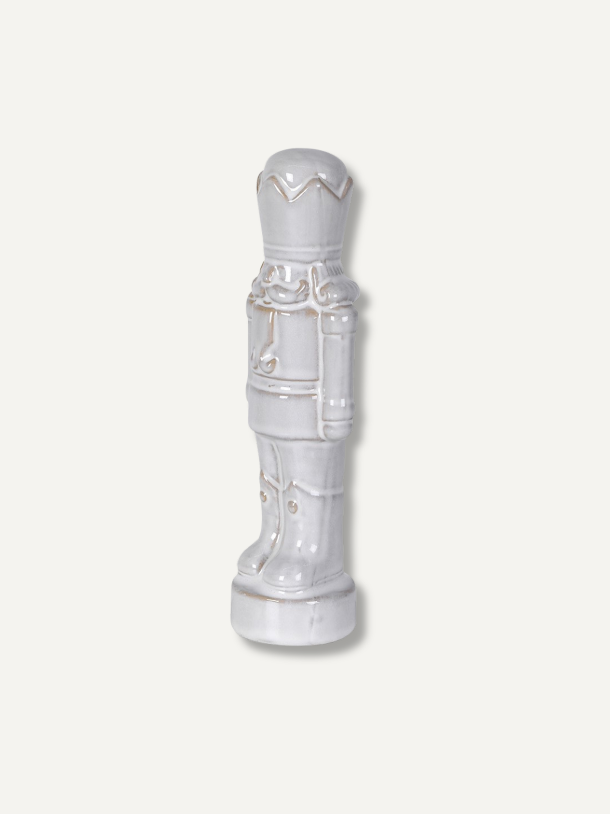 White Ceramic Nutcracker Ornament