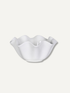 White Ceramic Ruffled Bowls | Set of 4