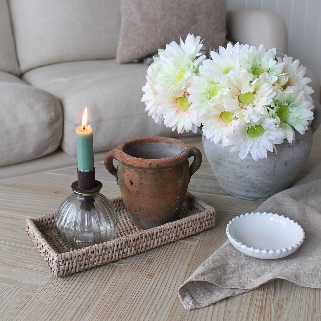 White Mini Pearl Ceramic Dish