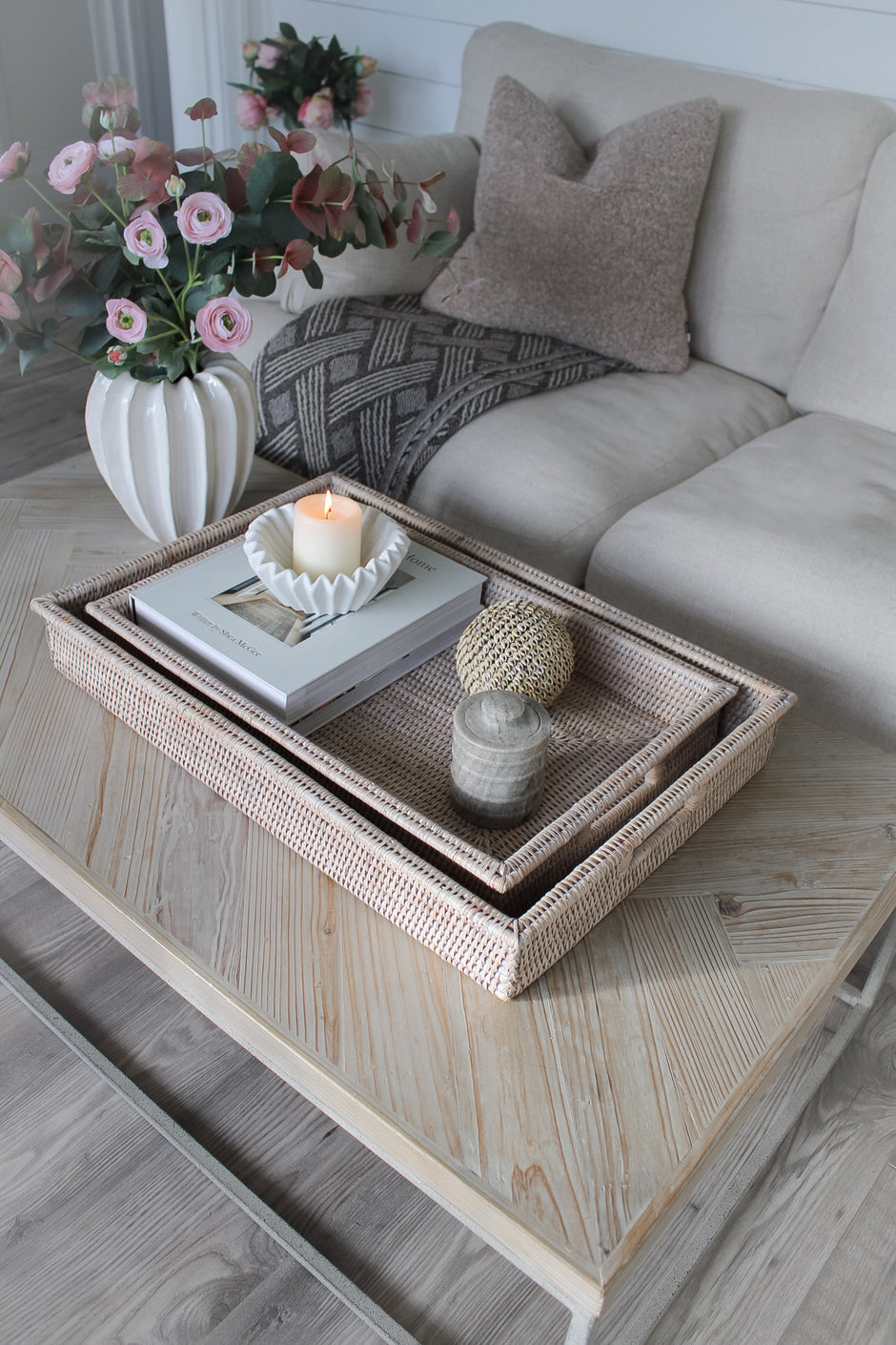 Luxury Decorative Rattan Trays | Coffee Table Styling and Serving - Ivy ...