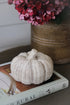 Wicker Effect Cream Pumpkin Decoration