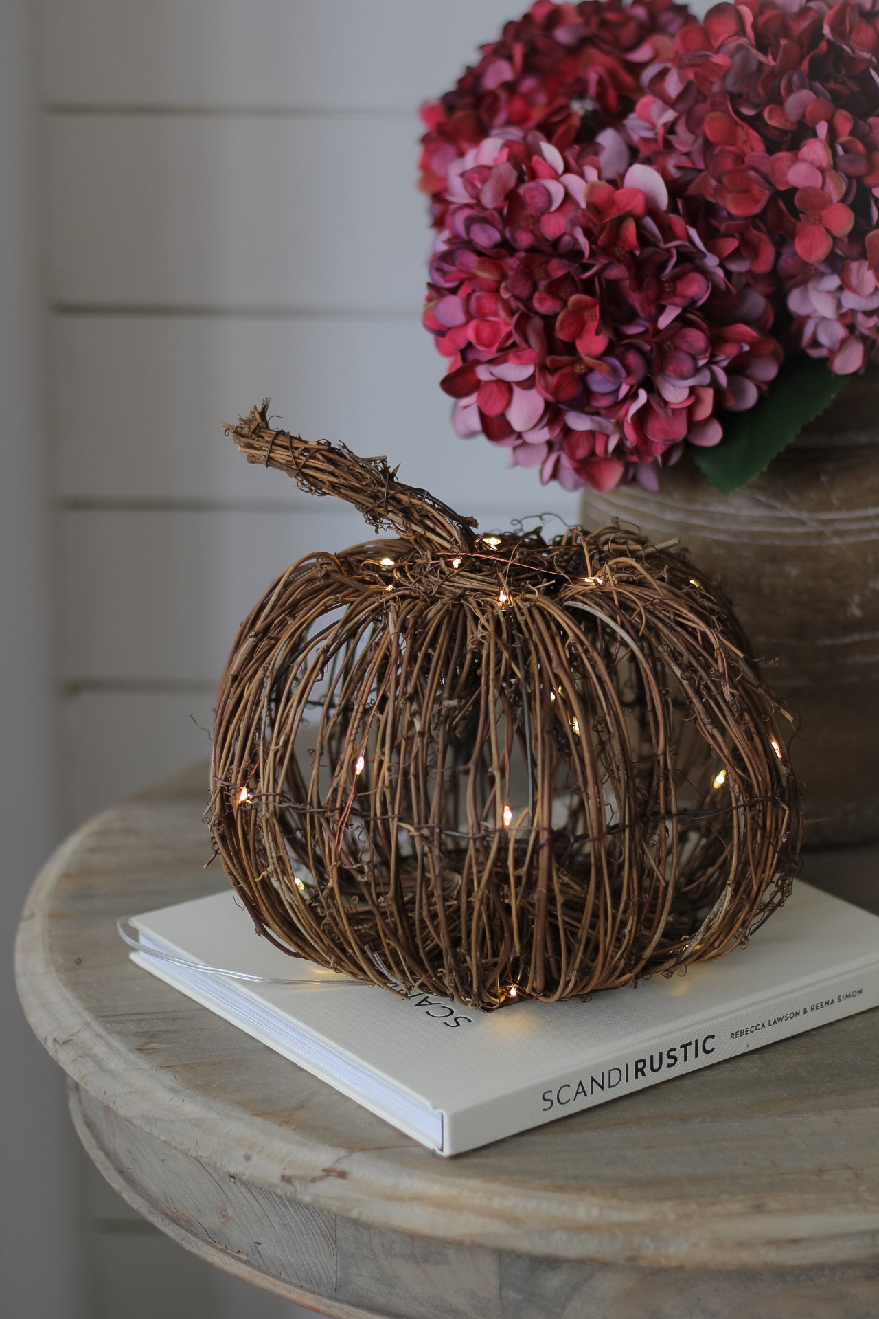 Wild Rattan LED Pumpkin - Ivy Grey Interiors