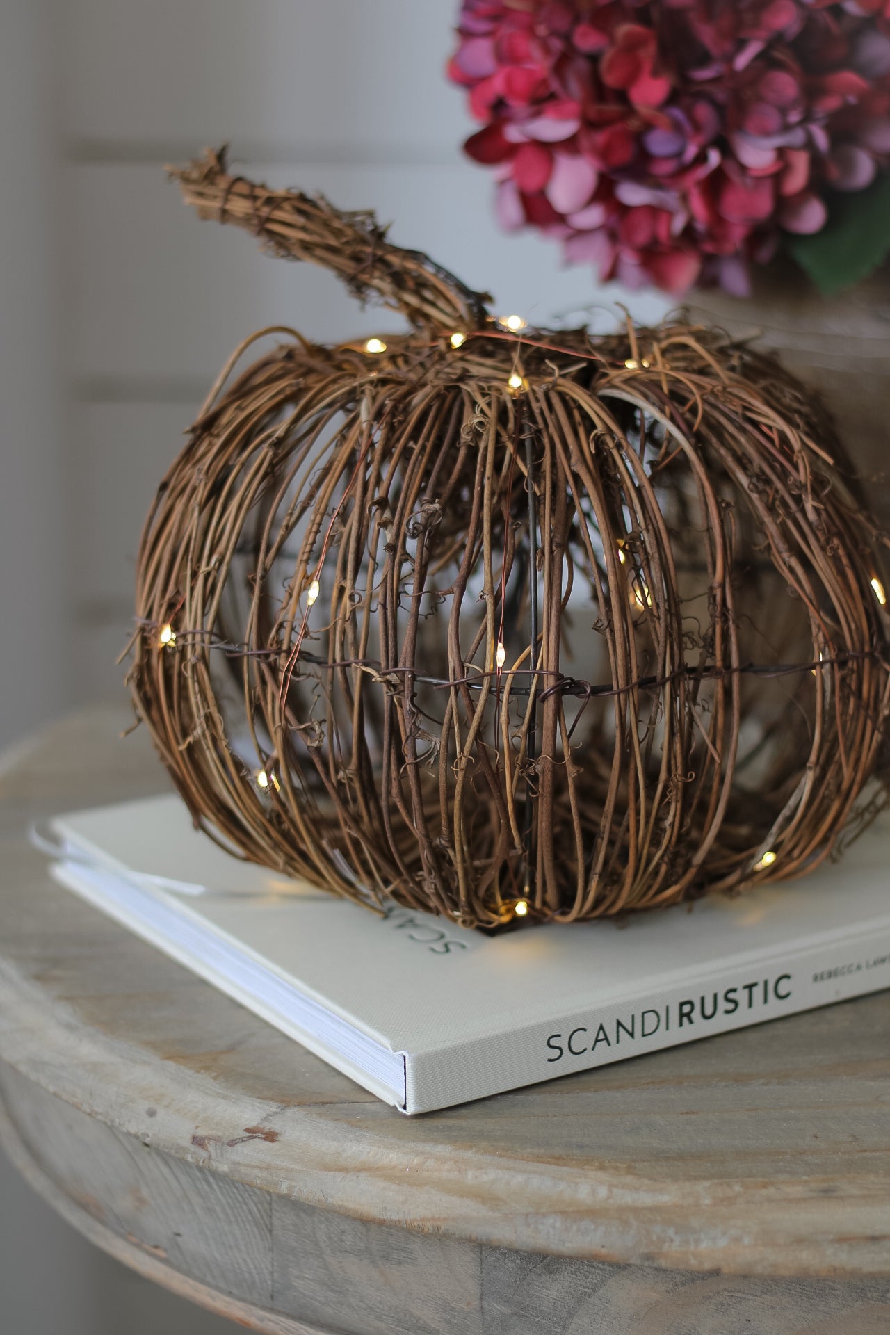 Wild Rattan LED Pumpkin - Ivy Grey Interiors