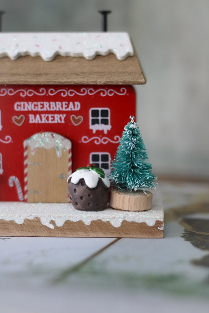 Wooden Gingerbread Bakery Ornament 003