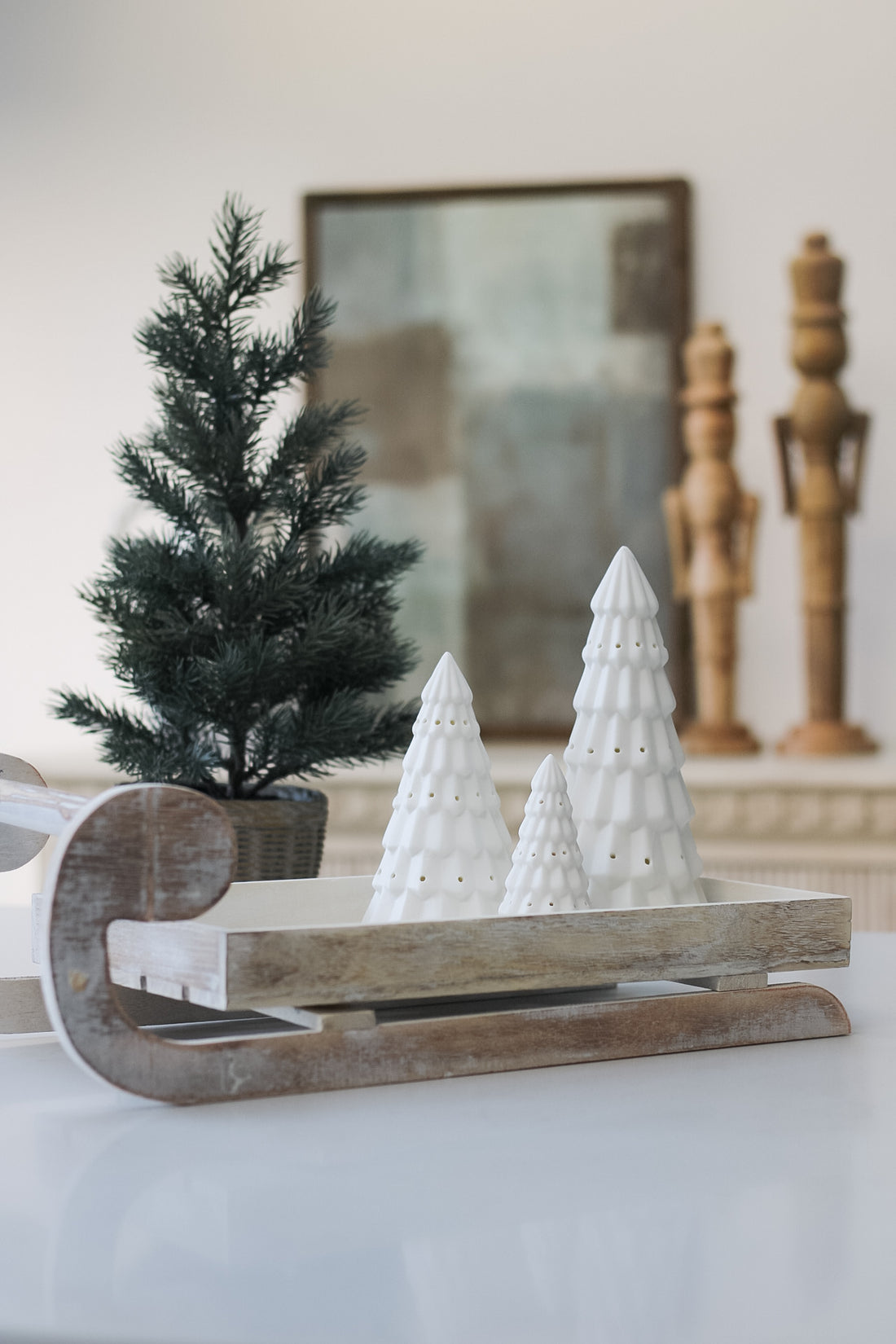 Wooden Sleigh Christmas Styling Tray 004