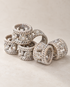 White Washed Rattan Circle Napkin Rings
