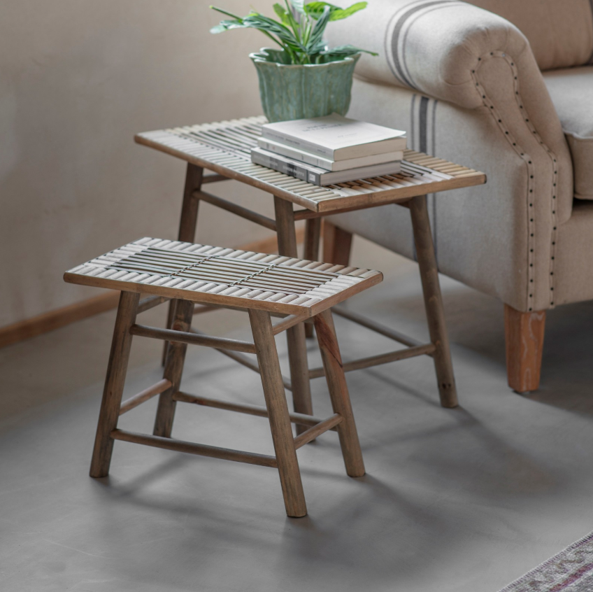 Woven Cane Wooden Stool