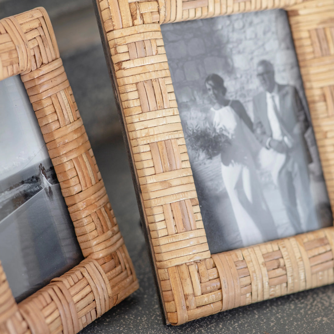 Woven Rattan Photo Frame